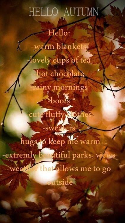Hello Autumn Love Quote Autumn Hugs Leaves Boots Fall List Things
