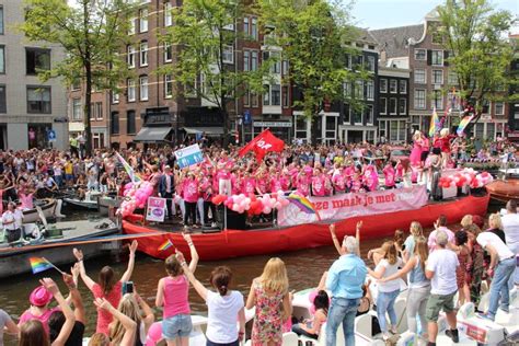 amsterdam gay pride canal parade editorial photo image of event lgbtq 57420966