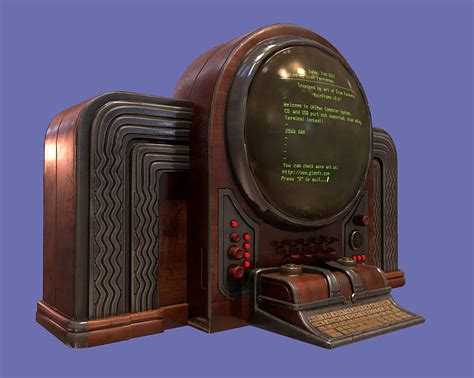 Vintage Retro Futuristic Computer