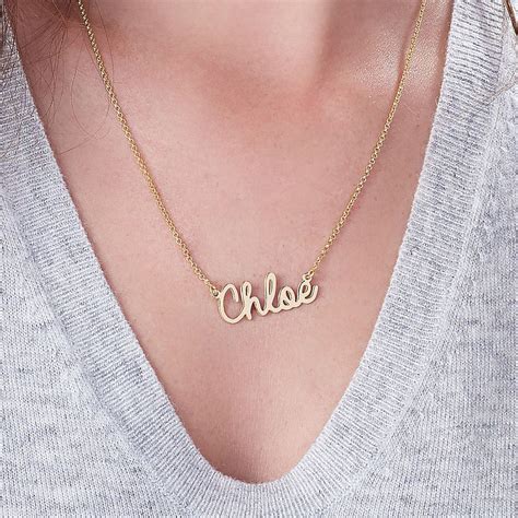Personalized Jewelry Cursive Name Necklace In Gold Vermeil Myka