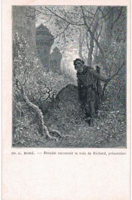 Gustave Dore Blondel Voix De Richard Voice Of King Richard 1901 Unused