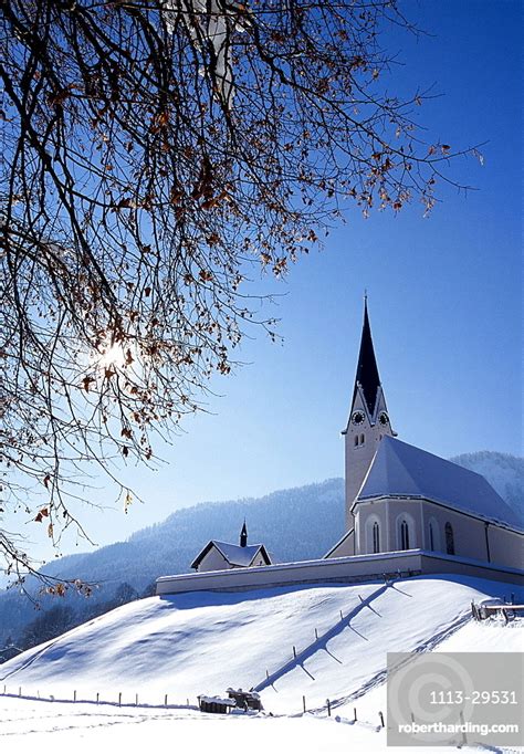 Church On A Snow Covered Stock Photo