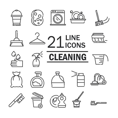 Hygiene And Cleaning Services Icons Set 1237441 Vector Art At Vecteezy