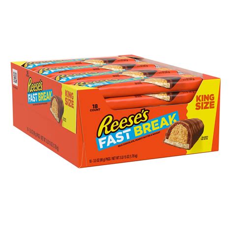 buy reese s fast break milk chocolate peanut butter and nougat king size bulk individually