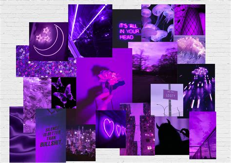 Purple Poster Aesthetic Wall Collage Download Etsy