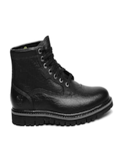 Buy Timberland Men Black Leather Brtton Hill High Top Flat Boots