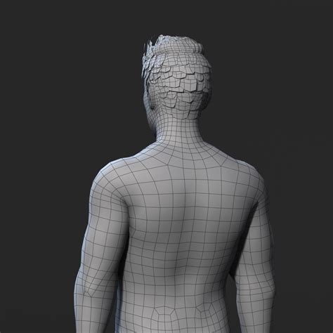 Animated Muscular Naked Man Rigged D Game Character Low Poly Modelo D