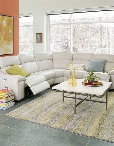 Kelsee Leather Sectional Collection Only At Macys Furniture Macy