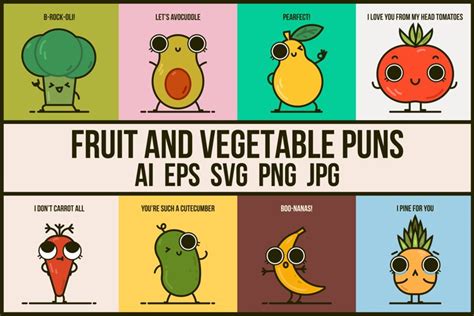 Fruit And Vegetable Puns Bundle Cute 986721