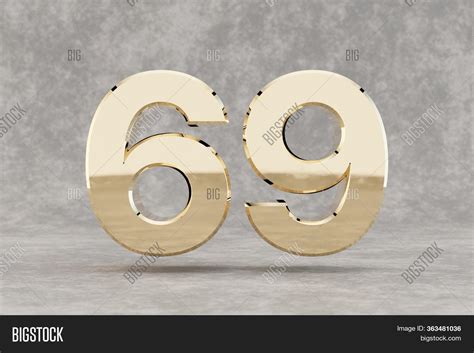 Gold 3d Number 69 Image And Photo Free Trial Bigstock