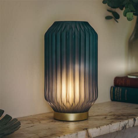 Gem Table Lamp Blue Atkin And Thyme