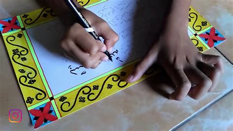 Hiasan pinggir kaligrafi sederhana arsip jasa kaligrafi masjid. Bingkai Kaligrafi Arab Hiasan Pinggir Kaligrafi Sederhana ...