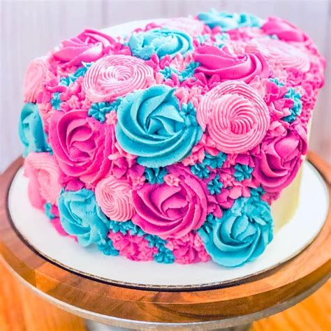 A dark chocolate Valentine's Day buttercream cake with ...