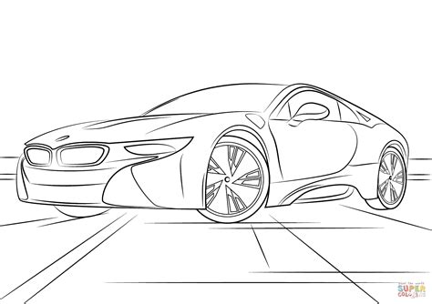 Bmw I8 Coloring Page Free Printable Coloring Pages