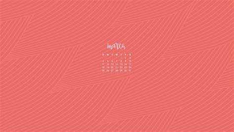 Free March Desktop Calendar Wallpapers — 6 Designs To Choose From In