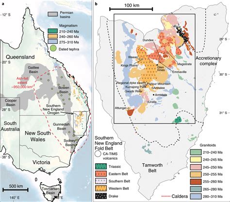 Geological Maps Of Eastern Australia Permian Triassic Magmatism A