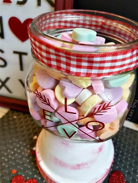 Simple Mason Jar Valentine Candy Dish A Quick And Easy Craft