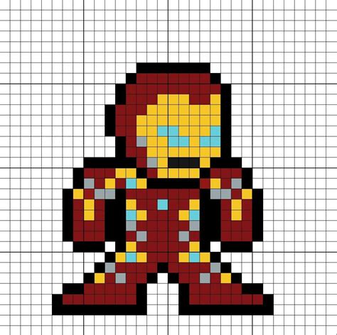 Pixel Art Marvel Avengers 31 Idées Et Designs Pour Vous Inspirer En