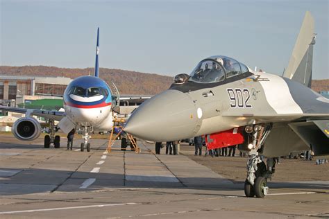 Su 35 And Sukhoi Super Jet 100 Ssj100 High Res Sukhoi Jet