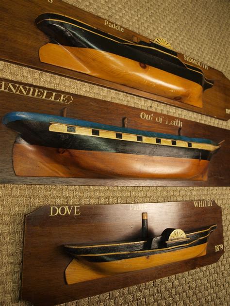 The hull of a ship is the most notable structural entity of the ship. Antiques Atlas - Set Of 3 Half Hull Ship Models