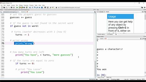 # most of your games code (ie: Hangman in python - YouTube