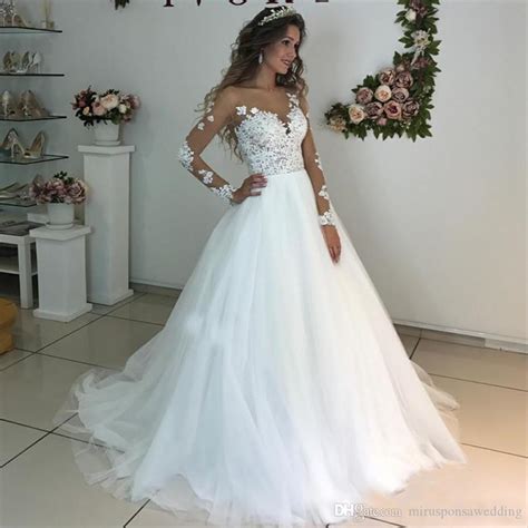 Get inspired with these stunning long sleeved wedding dresses for every bride! Discount Unique Scoop A Line Long Sleeve Wedding Dresses ...