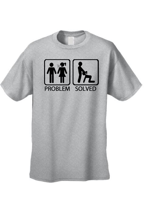 men s funny t shirt problem solved adult sex humor marriage s 5xl tee top oral