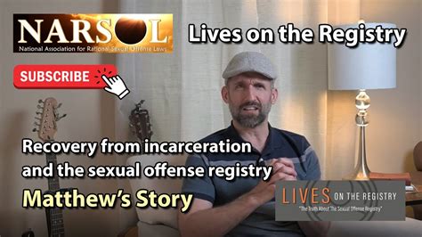 lives on the registry recovery from incarceration and the sex offender registry matthew s