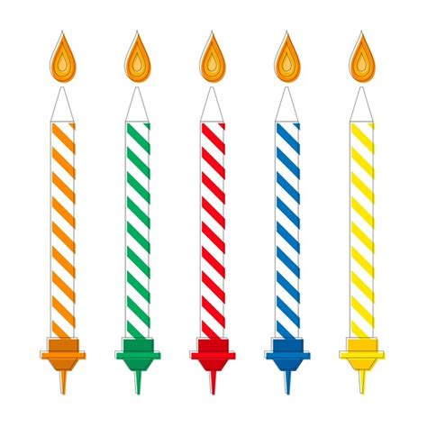 Premium Vector Vector Illustration With Birthday Colorful Candles