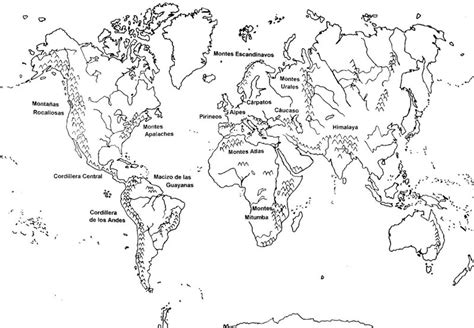 Mapa Mundi En Blanco Para Imprimir