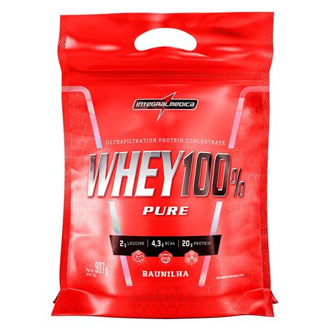 Whey Protein 100% Pure Baunilha IntegralMédica Refil 907g - Compre ...