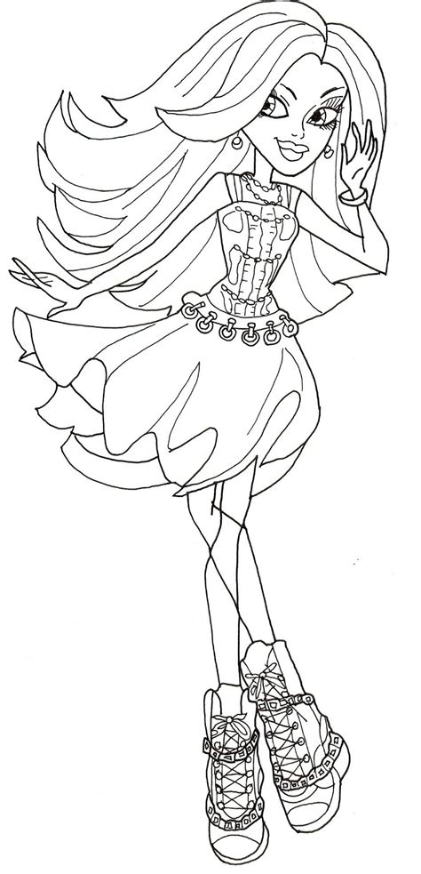 Clawdeen 13 wishes by elfkena on deviantart. Free Printable Monster High Coloring Pages: Spectra ...