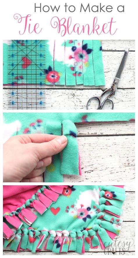 When you purchase fleece by the yard, it almost always needs to be trimmed and straightened. How to Make a Tie Blanket from Fleece | Diy tie blankets ...