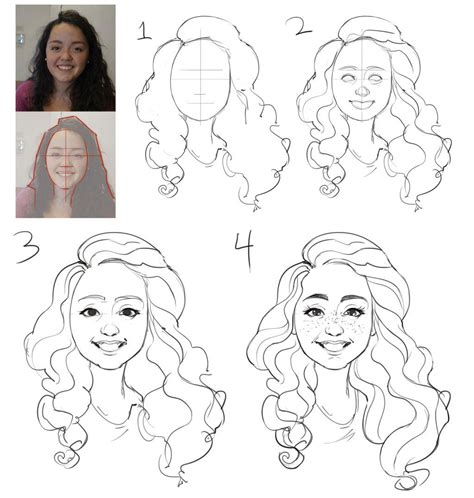 Quick Portrait Tutorial Self Portrait Drawing Drawings Photo To Cartoon