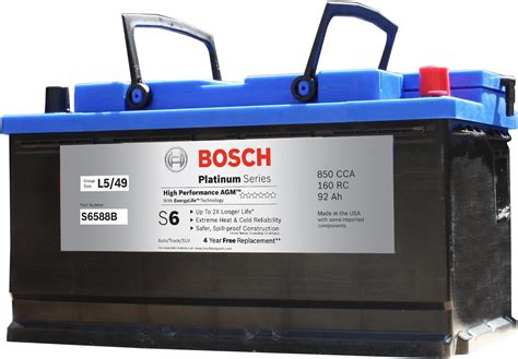 Miscella Bosch Platinum Series Agm Battery Group Size H8l549