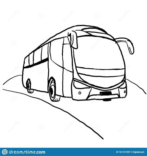 Add lines for the bus light and door lock, depending on your preferences. Bus line art drawing stock vector. Illustration of graphic ...