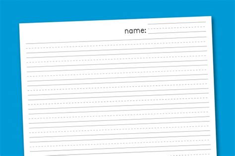 Each letter, number or character is written within a. Primary Handwriting Paper - Paging Supermom