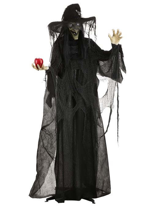 58ft Animated Standing Black Witch Prop Witch Decorations