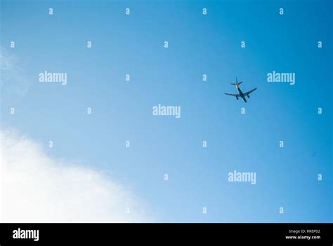 Passenger Aircraft In Flight Stock Photo Alamy