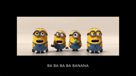 The Banana Song With Captions Minions Youtube