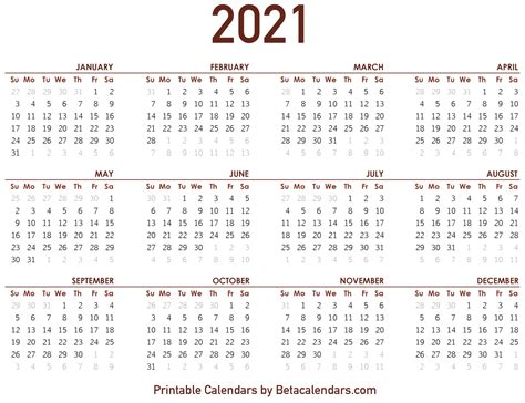 2021 Calendar Apache Openoffice Templates