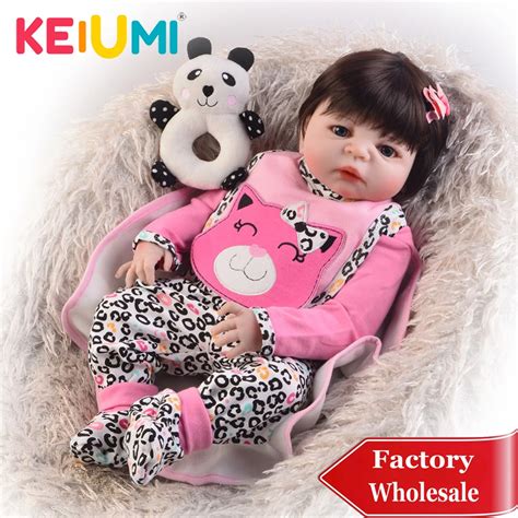 Keiumi Wholesale Reborn Baby Vinyl Doll Full Silicone Body Lifelike