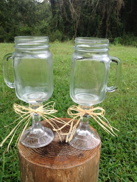Image Detail For Mason Jar Wine Glass Set Of 2 Countryrustic