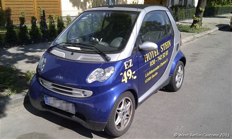 Z 638 hotely a je ohodnocené na. Fahrzeugbeschriftung eines Smart ForTwo « West-Berlin ...