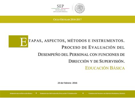 Jefe de Enseñanza de Escuelas Secundarias Técnicas: Etapas, Aspectos