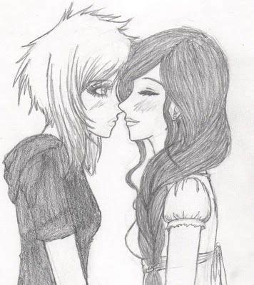 Choose your favorite girls kissing drawings from 294 available designs. lesbian couple drawing | Lesbian photos/drawings ...