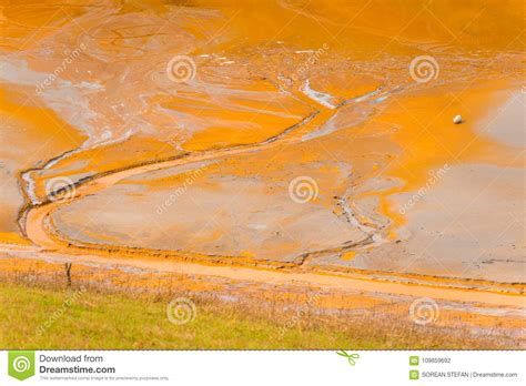Water Pollution With Iron And Residual Mine From Cooper Mine Romania