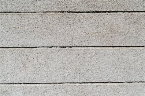 Texture Of A Rough Gray Concrete Wall With Horizontal Stripes B Stock