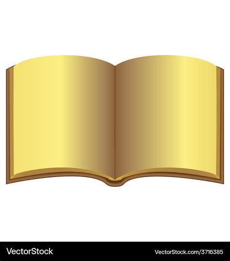 Golden Open Book Royalty Free Vector Image Vectorstock