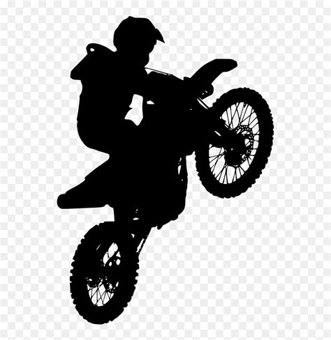 Svg Dirtbike Free Png Download Motorcycle Dirt Bike Silhouette Bike